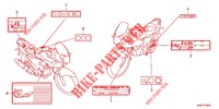 CAUTION LABEL (CBF125MA/B/D) for Honda CBF 125 2010