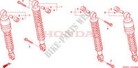 REAR SHOCK ABSORBER for Honda AROBASE 125 TWO TONE 2002