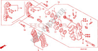 FRONT BRAKE CALIPER (FES1257/A7)(FES1507/A7) for Honda S WING 150 FES 2007