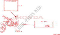 CAUTION LABEL for Honda CRF 250 R 2004