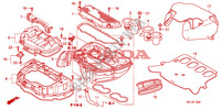 AIR CLEANER for Honda CBR 1000 RR FIREBLADE ABS PRETO 2011