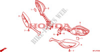 BACK MIRROR for Honda CBR 1000 RR FIREBLADE ABS PRETO 2011