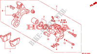 REAR BRAKE CALIPER for Honda CBR 1000 RR FIREBLADE ABS PRETO 2011
