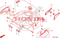 TANK COVER for Honda CBR 1000 RR FIREBLADE ABS PRETO 2011