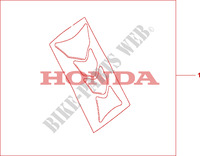 TANK PAD HRC LOGO for Honda CBR 1000 RR FIREBLADE ABS TRICOLOUR 2011