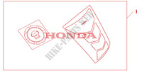 TANKPAD   FUEL LID COVER for Honda CBR 1000 RR FIREBLADE ABS BLACK 2011