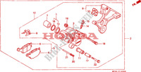 REAR BRAKE CALIPER for Honda CBR 600 F 1991