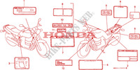 CAUTION LABEL (CB750F2) for Honda SEVEN FIFTY 750 1995