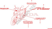 STICKERS for Honda SH 300 SPORTY ABS SPECIAL F 2008