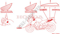 STICKERS for Honda CBF 600 NAKED special miles kmh 2005