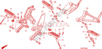 FOOTREST for Honda CB 1000 R ABS TRICOLOR 2011