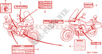 CAUTION LABEL for Honda CBX 750 PATROL LIGHT 2001