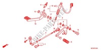 MAIN STAND   BRAKE PEDAL for Honda DEAUVILLE 700 ABS 2012