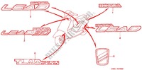 STICKERS (1) for Honda LEAD 90 1988