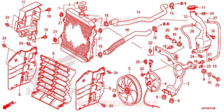 RADIATOR Honda ATV 420 FOURTRAX 2018  TRX420FA6J