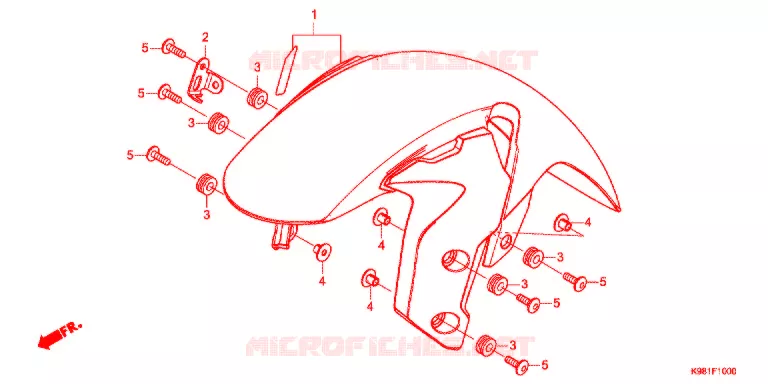 FRONT FENDER Honda MOTO 125 CB 2018  CBF125NAJ