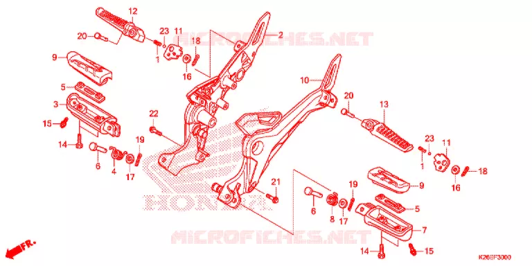 PEDAL Honda MOTO 125 MSX 2019  MSX125J_KO