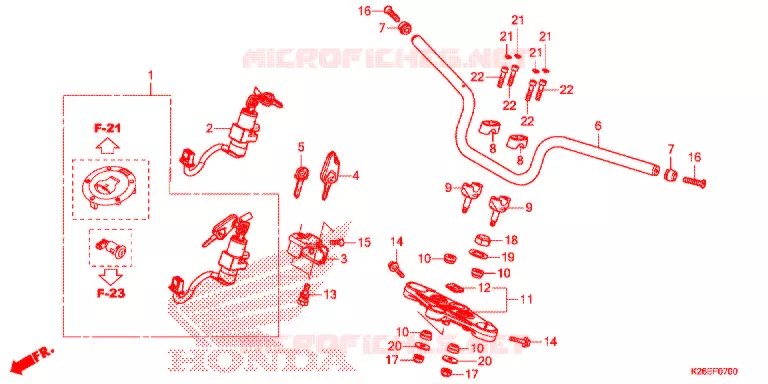 HANDLEBAR Honda MOTO 125 MSX 2018  MSX125J