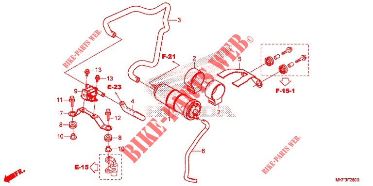 AIR INJECTION SYSTEM for Honda CBR 1000 ABS RED 2018