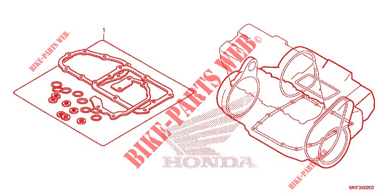 GASKET KIT for Honda CBR 1000 ABS RED 2018