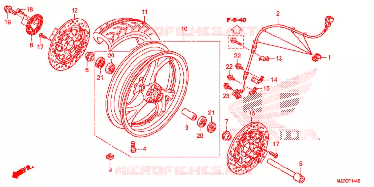 FRONT WHEEL Honda MOTO 1300 PAN-EUROPEAN 2018  ST1300PAJ
