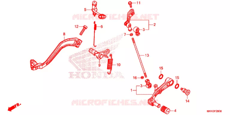 PEDAL Honda MOTO 1000 AFRICA-TWIN 2018  CRF1000AJ
