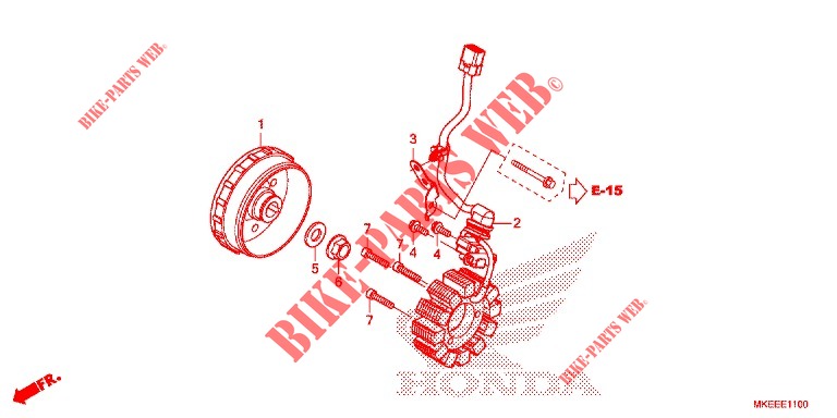 ALTERNATOR COVER for Honda CRF 450 R 2019
