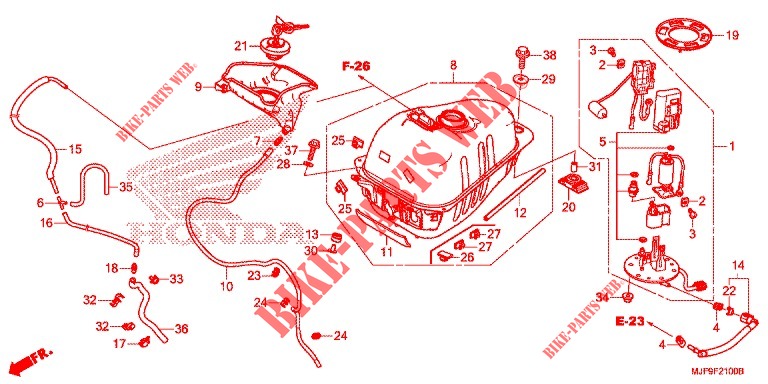 FUEL TANK for Honda CTX 700 DCT ABS 2018