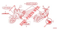 STICKERS for Honda SUPER CUB 125 ABS 2020