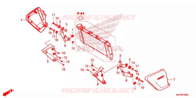 RADIATOR SIDE PANELS Honda MOTO 700 CTX 2017  CTX700AH