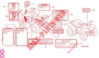 CAUTION LABEL  for Honda SPORTRAX 300 EX standard 2001