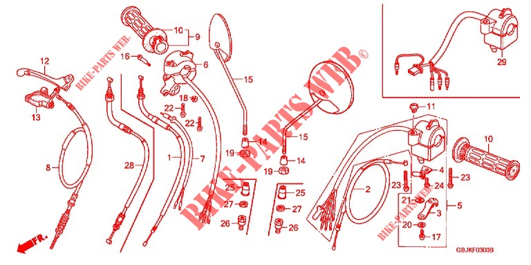 LEVER   SWITCH   CABLE (C50D/S/ST) for Honda SUPER CUB 50 DELUXE 2005