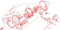 HEADLIGHT for Honda STEED 400 VLX Flat bar handle, With speed warning light 1988