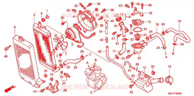 RADIATOR Honda MOTO 400 SHADOW 2006  NV400DC6