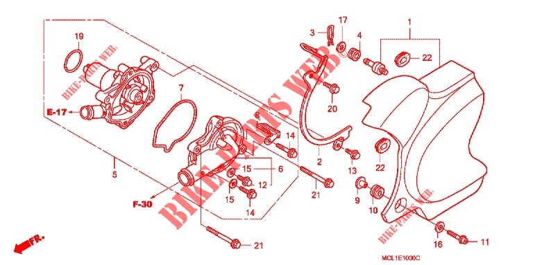WATER PUMP COVER for Honda SHADOW 400 SLASHER 2000