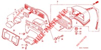 TAILLIGHT   LICENSE PLATE LIGHT for Honda REBEL 250 Pull back handle, TYPE III 1991