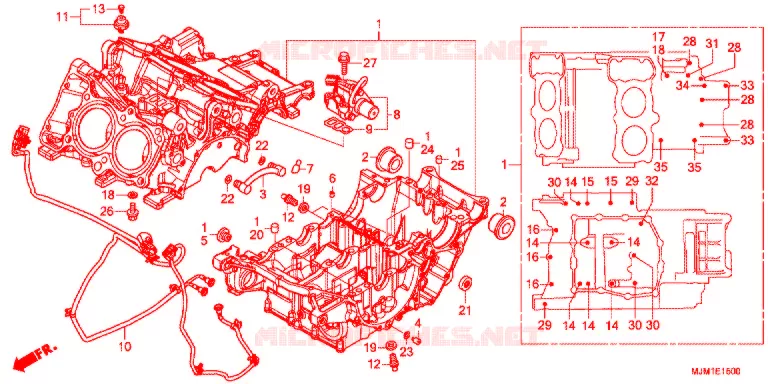 CRANKCASE Honda MOTO 800 VFR 2021  VFR800FK