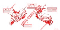 CAUTION LABEL for Honda DUNK 50 2021