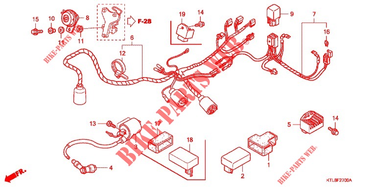 WIRE HARNESS for Honda WAVE 100 S 2005