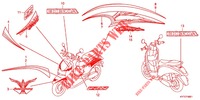 STICKERS (ACD110CSFC) for Honda SCOOPY 110 2012