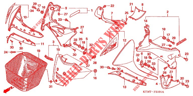 MAIN PIPE COVER/LEG SHIEL D (2) for Honda WAVE 125 2006