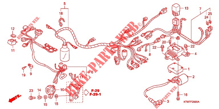 WIRE HARNESS (1) for Honda WAVE 125 2005