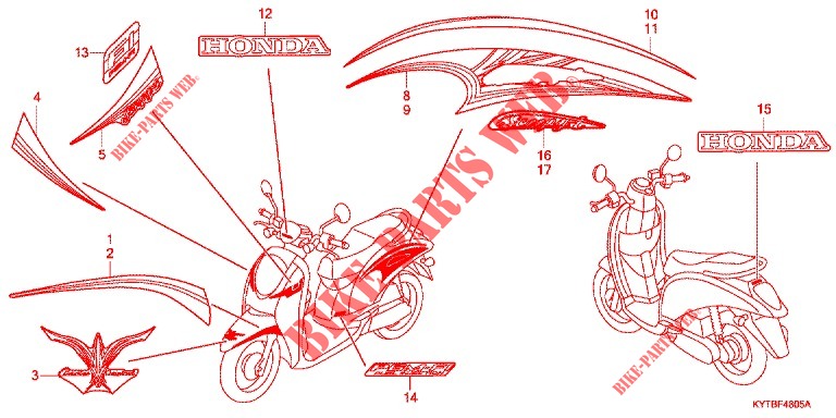MARK (6) for Honda SCOOPY 110 2012
