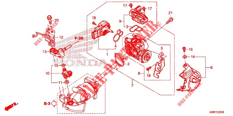 THROTTLE BODY   INJECTOR for Honda SH 125 ABS D ED 2020