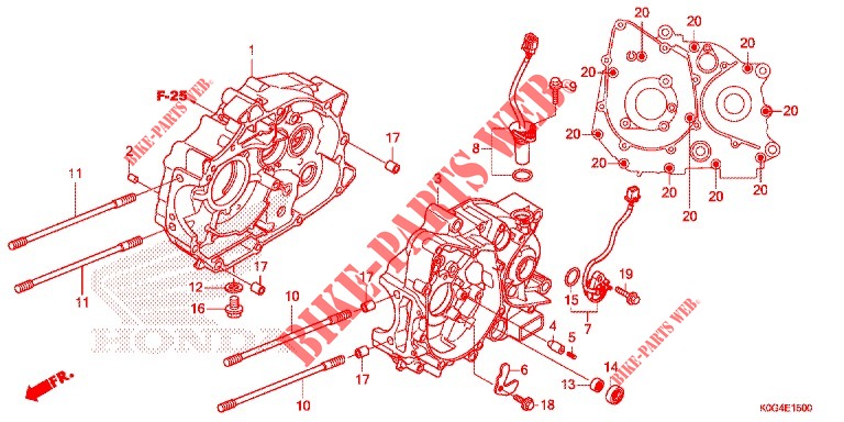 CRANKCASE for Honda SUPER CUB 125 ABS 2019