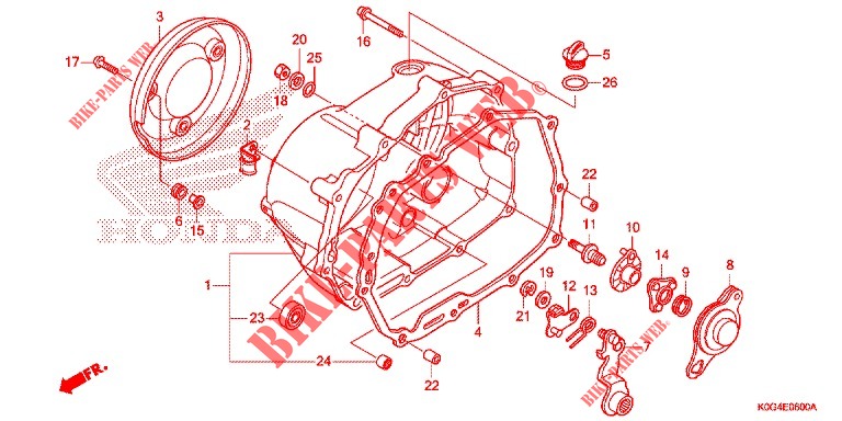 RIGHT CRANKCASE COVER for Honda SUPER CUB 125 ABS 2019