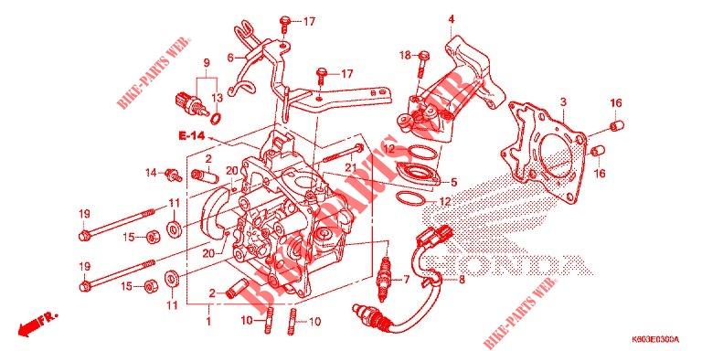 CYLINDER HEAD for Honda CLICK 125 I 2016