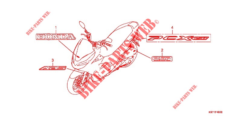 STICKERS for Honda PCX 150 ABS 2020