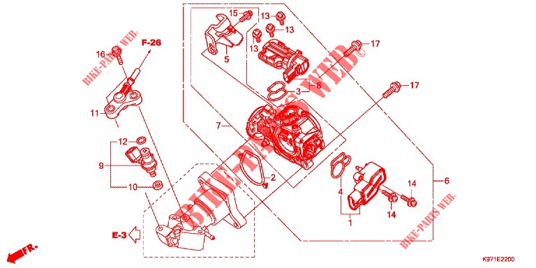 THROTTLE BODY   INJECTOR for Honda PCX 150 2020