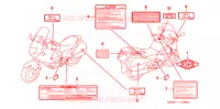 CAUTION LABEL  for Honda DEAUVILLE 700 ABS 2007